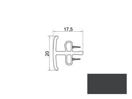 Соединитель сцепки рам мини 20 мм VSP антрацит ultramatt 701605001